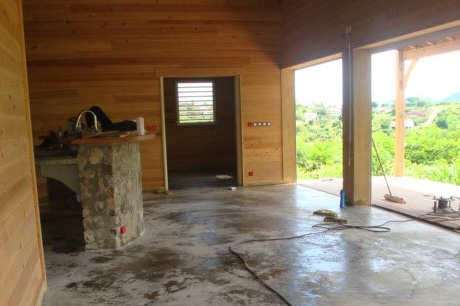 Construction d’une maison à ossature en bois à Saint-Martin